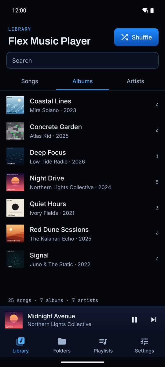 Albums: Cover art comes from your own files.